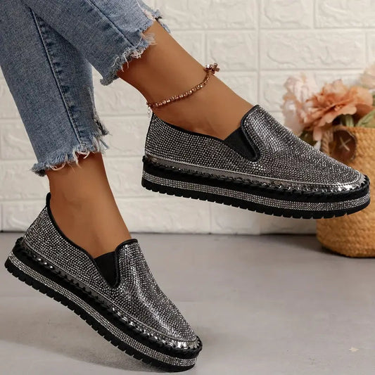 Women's Rhinestone Glitter slip-on Shoes