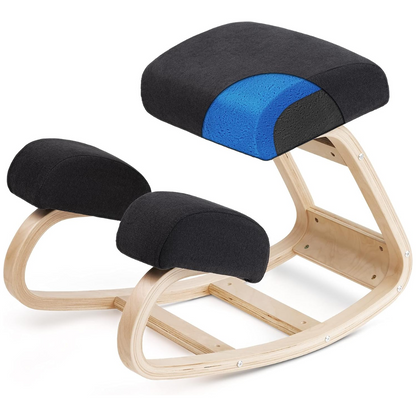 Ergonomic Wooden Kneeling Chair - Ergonomic Rocker Stool for Home and Office