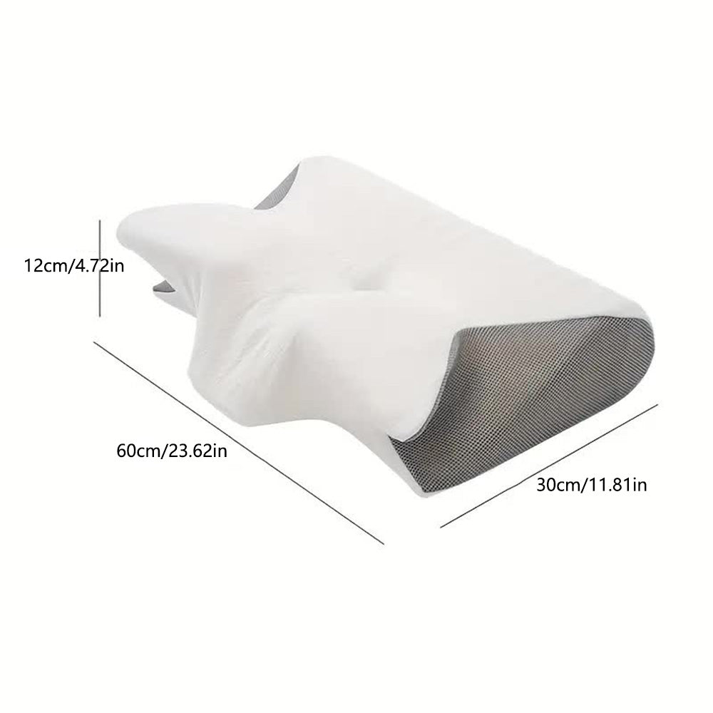 Butterfly Memory Foam Neck Pillow with Armrests for Side & Back Sleepers