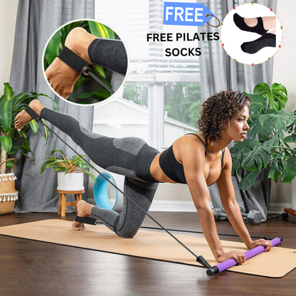 Multi Functional Stretched Pilates Bar - Full Body Workout At Home