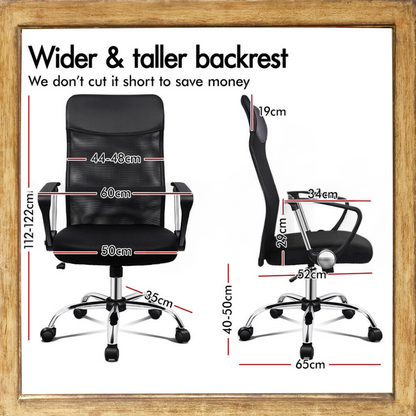 High Back Office Chair - High resilience foam padding