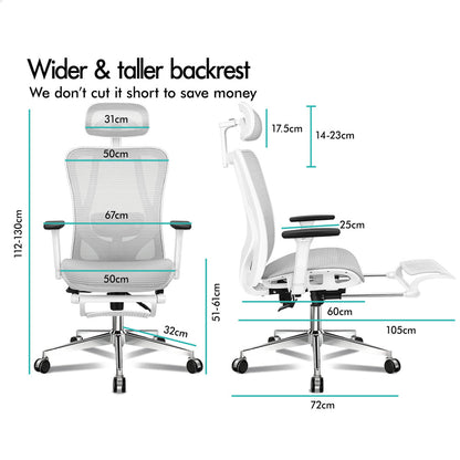 Ergonomic High Back Office Chair - Fully ergonomic support for optimal comfort