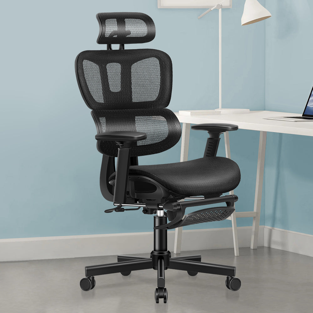 Modern Style Office Chair - Breathable, high-tensile mesh upholstery