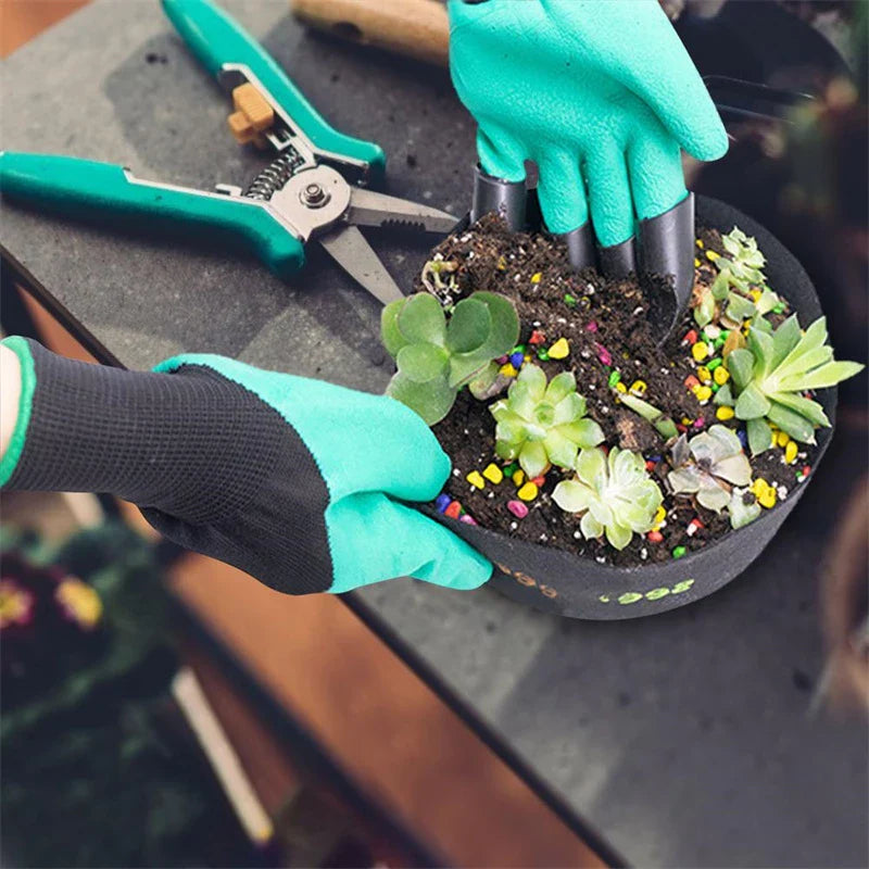 Gardening Gloves With Claws - Protects Nails and Skin While Gardening