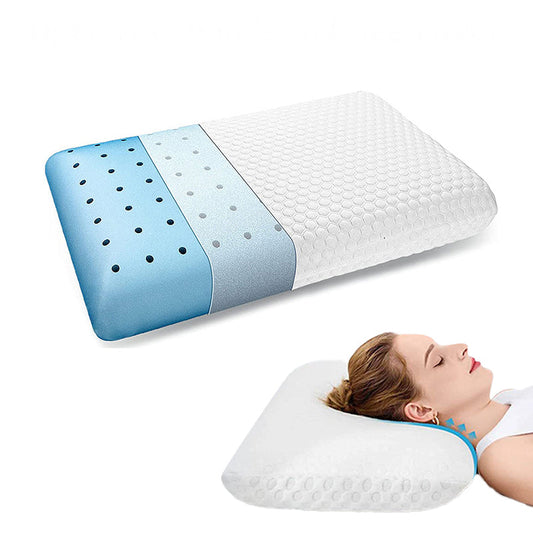 Gel Foam Pillow with Air-flow Holes - Say Goodbye to Sweaty nights