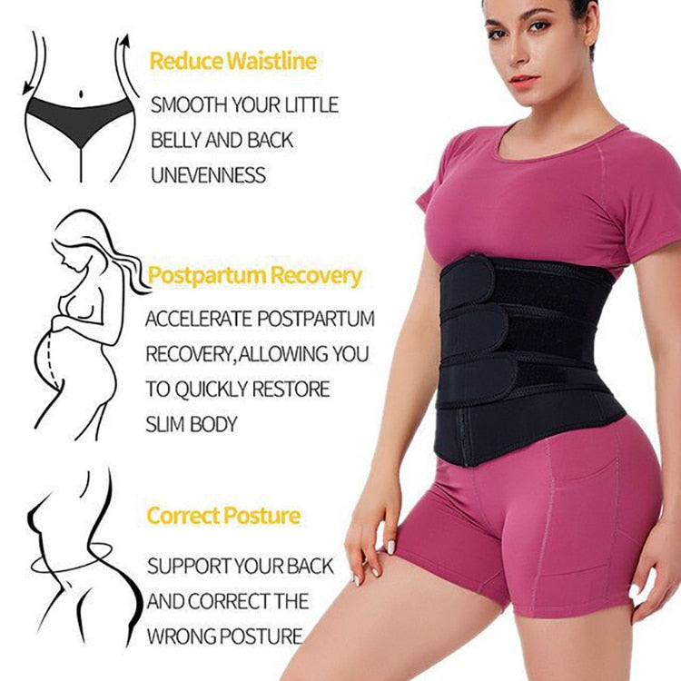 Women Waist Trainer Body Shaper Slimmer Sweat Belt Tummy Control