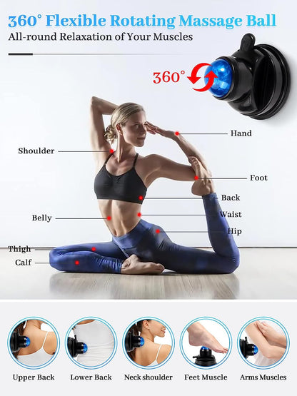 Vertiball - Self Mountable Massager Ball & Roller Manual Suction Cup