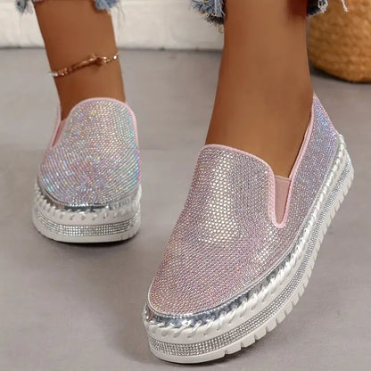 Women's Rhinestone Glitter slip-on Shoes