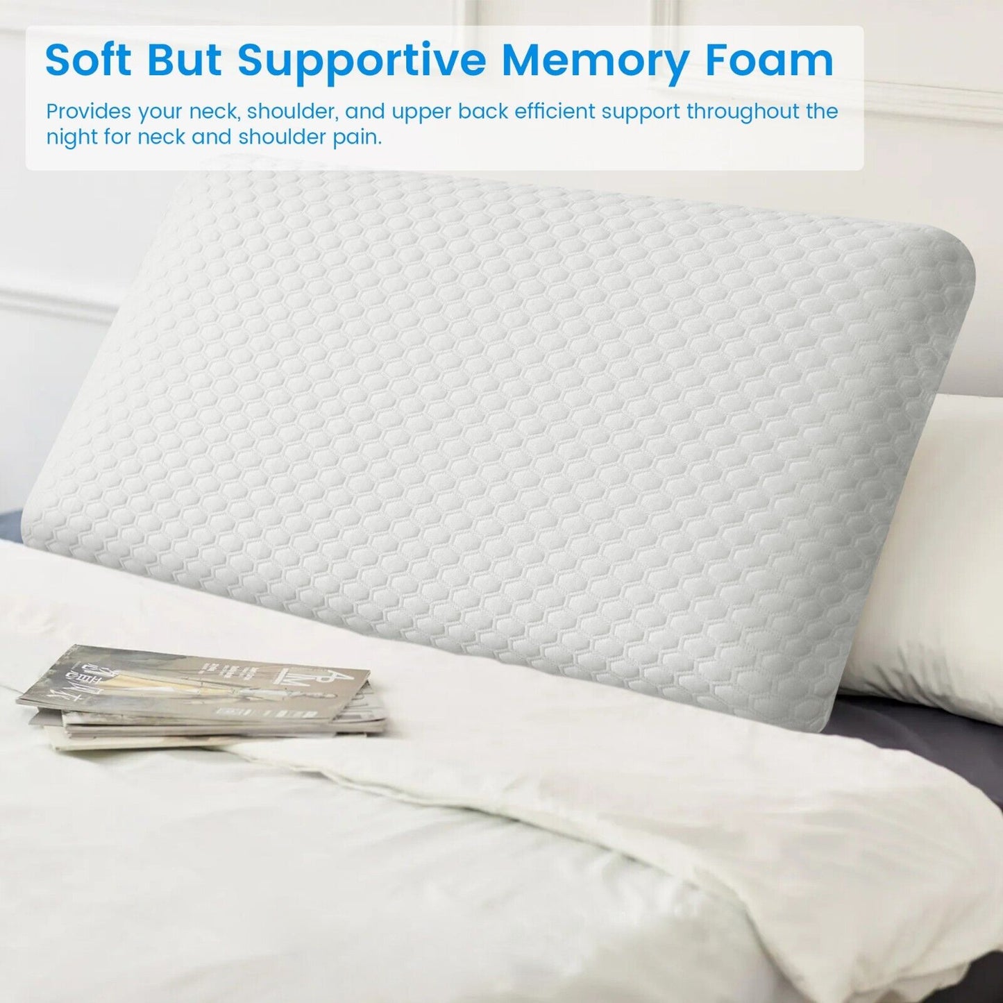 Gel Foam Pillow with Air-flow Holes - Say Goodbye to Sweaty nights