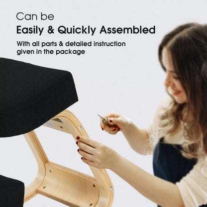 Ergonomic Wooden Kneeling Chair - Ergonomic Rocker Stool for Home and Office